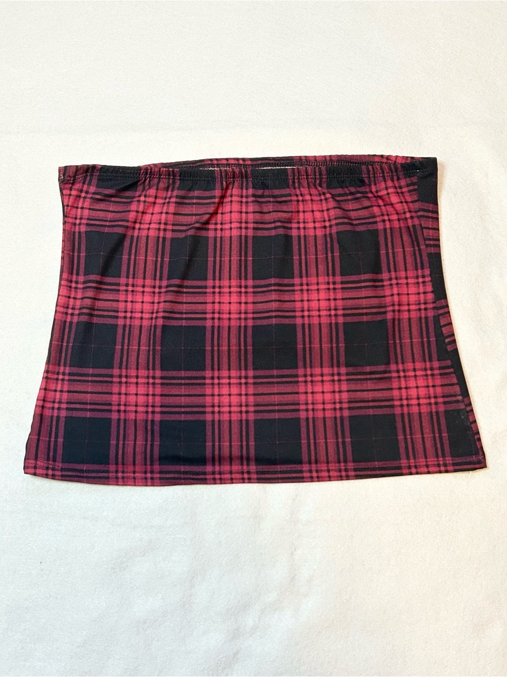 Rue21 Pink and Black Plaid Tube Top - Picture 2 of 3
